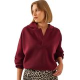 Shade Kapişonlu V Yaka Sweatshirt, S, 60351253, Bordo, kadın