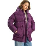 Shade Kapüşonlu Fermuarlı Şişme Mont, S, 60283685, Mor, Kadın