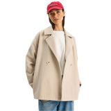 Shade Kruvaze Yaka Kaşe Blazer Ceket, M, 60283757, Bej, Kadın