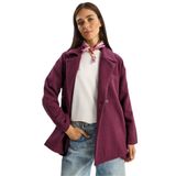 Shade Kruvaze Yaka Kaşe Blazer Ceket, M, 60283757, Mor, Kadın