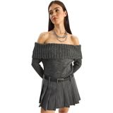 Shade Madonna Yaka Basic Triko Kazak, Standart, 60283777, Antrasit, Kadın