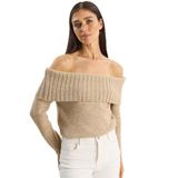 Shade Madonna Yaka Basic Triko Kazak, Standart, 60283777, Bej, Kadın