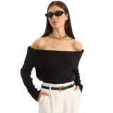 Shade Madonna Yaka Basic Triko Kazak, Standart, 60283777, Siyah, Kadın
