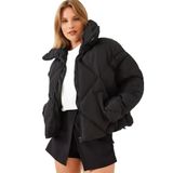 Shade Oversize Şişme Mont, 36, 10191065, Siyah, Kadın
