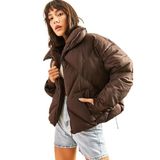 Shade Oversize Şişme Mont, 38, 10191065, Kahverengi, Kadın