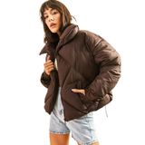 Shade Oversize Şişme Mont, 40, 10191065, Kahverengi, Kadın