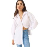 Shade Oversize Terikoton Poplin Gömlek, S, 60284043, Beyaz, Kadın