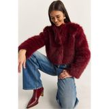 Shade Suni Kürklü Astarlı Mont, L, 60251968, Bordo, Kadın