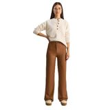 Shade Yüksek Bel Mat Suni Deri Palazzo Pantolon, XL, 60282039, Camel, Kadın