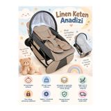 Shadow Size SHADOW LİNEN Keten Anadizi Ve Anakucağı - Kademeli - Sallanır - Bebek Ana kucağı Puset