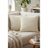 Shadro Textile 2'li Tüylü Ve Desenli Kırlent Kılıfı | 45x45 Cm Şık Ve Konforlu Premium Yastık