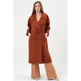 Shahiqa Oversize Uzun Kaban - Bordo - 44