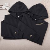 Shain Kişiye Özel Harf Tarih Yaka Baskılı Sevgililer Günü Hediyesi Çift Kombin Siyah Sweatshirt