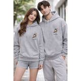 Shain Kişiye Özel Tarih Baskılı Sevgililer Günü Hediyesi Çift Kombin Gri Sweatshirt