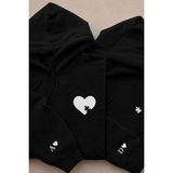 Shain Kişiye Özel Tarih Harf Baskılı Sevgililer Günü Hediyesi Çift Kombin Siyah Sweatshirt - Çok Renkli - 2XL