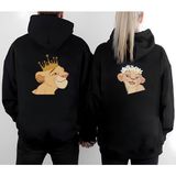 Shain Sevgililer Günü Hediyesi Çift Kombin Sweatshirt Hoodie - Siyah - 3XL