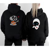 Shain Wall-E Vol-I 14 Şubat Sevgililer Günü Hediyesi Çift Kombin Sweatshirt - Siyah