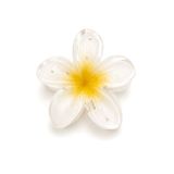 SHAKA Beyaz SHK2007 Lotus Çiçek Figürlü Mandal Saç Tokası