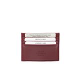 SHAKA Bordo SHK68 Unisex Suni Deri Süper İnce Model Kağıt Para Bölmeli Kredi Kartı Ve Kartvizitlik Kartlık