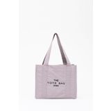 SHAKA Gri U45 Çıt Çıt Kapatmalı The Tote Bag Işlemeli Kanvas Kumaş Günlük Kadın Kol Ve Omuz Çantası 25x30