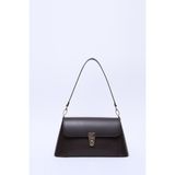 Shaka Kahverengi Shk153 Deri Kilit Detaylı Standart Askılı Tek Bölmeli El, Kol Ve Omuz Çantası U:15 E:29 G:9 Cm