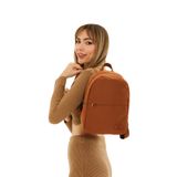 SHAKA-Kiremit Shk40 2 Bölmeli Ayarlanabilir Askılı Kanvas Kumaş Unisex Günlük Spor Sırt Çantası U:33 E:23 (Kiremit)