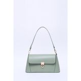 SHAKA Mint Yeşil SHK153 Suni Deri Kilit Detaylı Standart Askılı Tek Bölmeli El, Kol ve Omuz Çantası U:15 E:29 G:9 cm