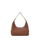 SHAKA Monogram Baskılı Taba Shk82 Baget Model Tek Bölmeli Kadın Suni Deri Kol ve Omuz Çantası,Taba S225-00147
