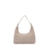 SHAKA Monogram Baskılı Vizon Shk82 Baget Model Tek Bölmeli Kadın Suni Deri Kol ve Omuz Çantası,Vizon S225-00147
