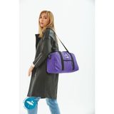SHAKA Mor U33 Imperteks Kumaş ,iki Bölmeli, Fermuarlı, Ön Cep Detaylı, Ayarlanabilir Askılı ,su Geçirmez, Seyahat Fitness ve Spor Çantası