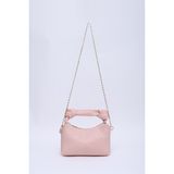 SHAKA Pudra SHK24 Orjinal Soft Deri Düğüm Detaylı Zincir Askılı El ve Omuz Çantası U:14 E:22 G:8 cm