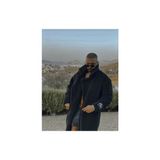 Shal Home Unisex Peluş Shal Kaban Uzun Kol Düz Desenli Oversize Kadın Modası - Siyah