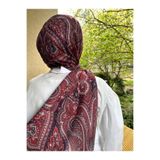 shalby Kadın Pamuksu Etnik Desenli Soft Şal Bordo Bordo 70 x 185