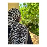 shalby Tesettür Kadın Leopar Desenli Soft Pamuk Şal Haki Haki 70 x 185