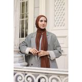 shalby Tesettür Penye Şal Koyu Kızıl Kahve KOYU KIZIL KAHVE 75 x 200