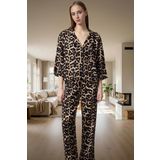 Shally Dokuma Viskon Pijama Takımı Kışlık Rahat Kalıp Dayanıklı Malzeme Profesyonel Görünüm