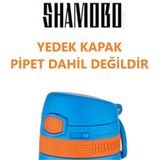 Shamobo Yedek Kapak 350 ml Çelik Termos Yedek Kapağı - Mavi