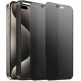 SHANG PIN JIA 2 Paket Mat Gizlilik Ekran Koruyucu iPhone 15 ProMax [6,7 İnç] ile Uyumlu, Parlama Önleyici Casus Çizilmez Film Dokunmatik Cam Kolay Kurulum Çerçeveli