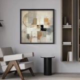 Shapes Soyut Traverten Dokulu Tablo