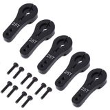 Share Goo 5 Paket 25T Alüminyum Servo Kornalar M3 Dişli Metal Direksiyon Kolu RC Araba Kamyon Buggy Uçak için - Siyah