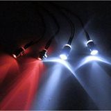 Share Goo 6Leds LED Işık Farları Arka Işık Kiti Aksesuarları RC Araba Kamyon Tank Crawler Traxxas HSP Tamiya Redcat RC4WD Eksenel SCX10 (2 Beyaz, 2 Kırmızı, 2 Yanıp Sönen Renkli LED) ile Uyumlu
