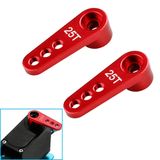 ShareGoo 2 ADET Metal 25T Servo Korna M3 Dişli Direksiyon Kolu Sunucu Rocker Futaba Savox Power HD HSP Servos Motoru 1/8 1/10 RC Araba Kamyonu, Kırmızı