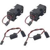 ShareGoo 4 hücreli AA pil konteyner tutucu kılıf kutusu ve açma/kapama güç anahtarı JR tarzı konnektör ile uyumlu HSP Redcat eksenel Tamiya Wltoys Himoto 1/8 1/10 1/16 RC araba kamyon paletli