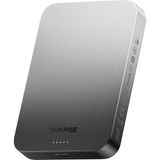 Sharge Aeromag 10.000mAh 20W Ultra Slim Magsafe Powerbank - 14.3mm Incelik & Havacılık Sınıfı Metal Tasarım - N52 -15W Kablosuz Taşınabilir Şarj - Siyah