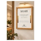 SHARI Ahşap Bambu Dekoratif A4 Çerçeve – 21x29,7 cm Fotoğraf, Sertifika ve Belge Çerçevesi