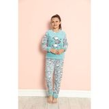 Sharin Çocuk Desenli Kışlık Polar Pijama Takımı 9C-20302M - Haki - 6 Yaş
