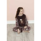 Sharin Çocuk Desenli Kışlık Polar Welsoft Pijama Takımı 9K-20294 - Kahverengi - 10 Yaş