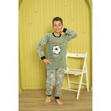 Sharin Erkek Çocuk Desenli Kışlık Welsoft Polar Pijama Takımı 6E-5557 - Mint - 9 - 10 Yaş