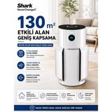 Shark 130 M² Aktif Karbon Hepa Filtreli 5 Yıl Filtre Ömürlü Evcil Hayvan Hava Temizleyici Ev Ofis Beyaz Kedi Köpek Pm2.5