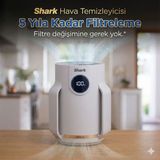 Shark 23 M² Hepa Hava Temizleyici Cihaz Sessiz Koku Giderici Polen Toz Alerjen PM10 Beyaz Filtreli
